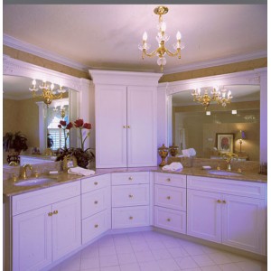 Anson Pure White bath, Omega Cabinetry