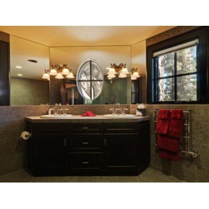 Chisholm Domino bath, Custom Cupboards