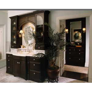 Leclaire Square bath, Omega Cabinetry