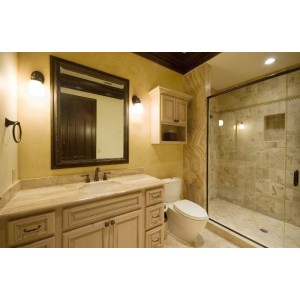 Extravagant bath, Pennville Custom Cabinetry