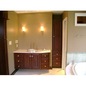 Transitional bath, Pennville Custom Cabinetry