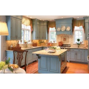 Bayport blue kitchen, Candlelight Cabinetry