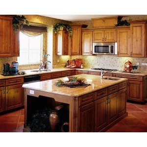 Cordova Rustic kitchen, Cabinetry by Karman