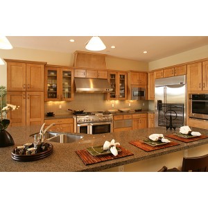 Mission Modern kitchen, Cabinetry by Karman