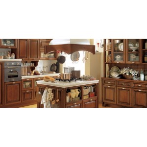 Sintonia Walnut kitchen, Aster Cucine