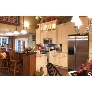 Victorian White kitchen, Candlelight Cabinetry