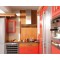 Particle Red Lacquer kitchen, Cabico