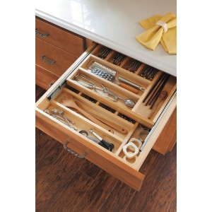 WOOD TIERED CUTLERY DIVIDER kitchen, Homecrest