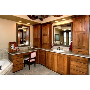 Beadboard Shaker bath, Custom Cupboards