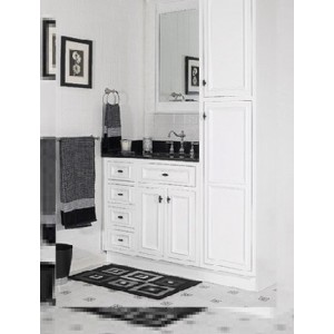 Danbury White bath, JSI Cabinetry