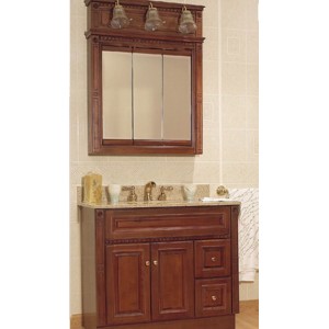 Newport Brick bath, JSI Cabinetry