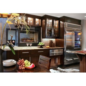 Eclectic Cherry kitchen, Christiana Cabinetry